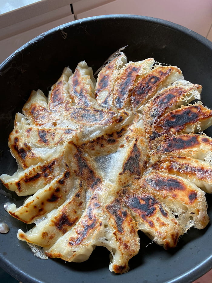Angel Wing pork and spring onion potstickers...gyoza heaven..and cheap
