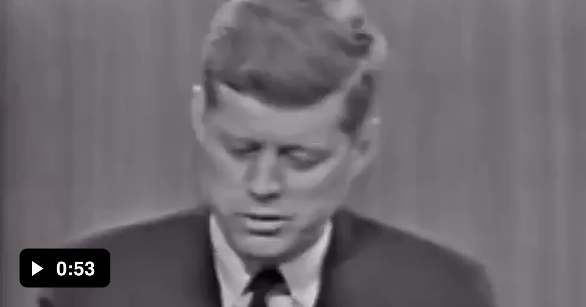 JFK on why the US fell behind, circa 1960. - 9GAG