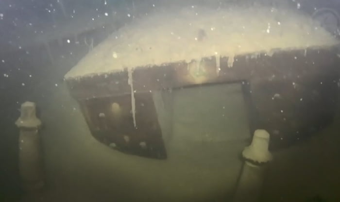 Sir John Franklin's desk on the wreck of the recently rediscovered HMS