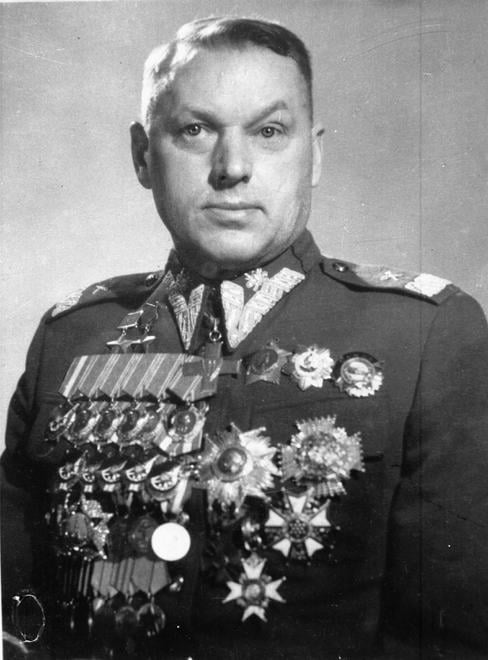 Soviet Marshal Konstantin Rokossovsky in a Polish Army uniform ...