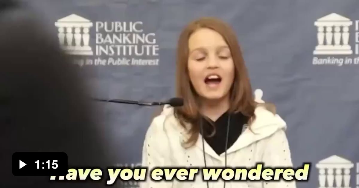 12 year old Canadian girl exposes the banks