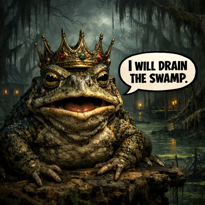 Can you trust the Toad King to drain the swamp? - 9GAG