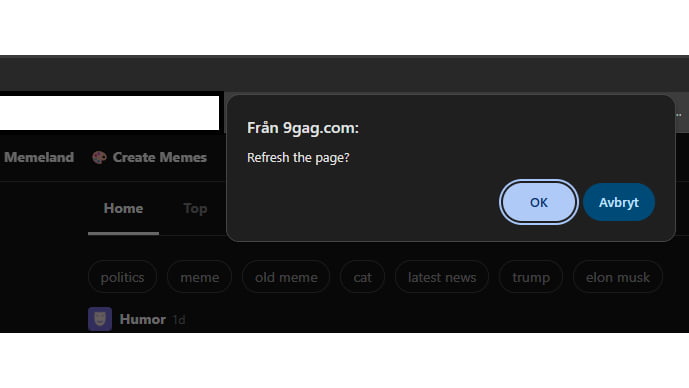 Why does clicking the 9GAG logo require this popup bs? PLS REMOVE - 9GAG