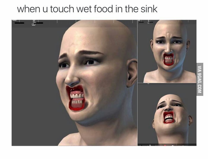 When you touch the food in the sink 9GAG
