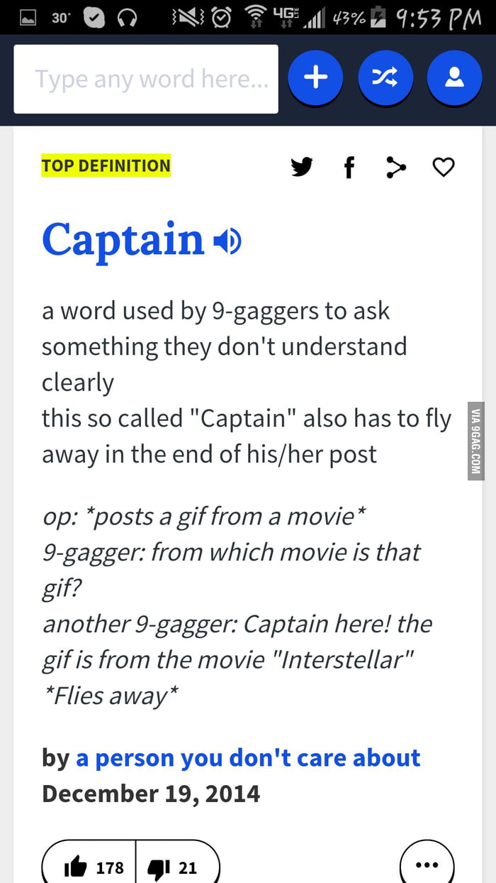 Playing some Russian roulette with urban dictionary, and I saw this. 9GAG