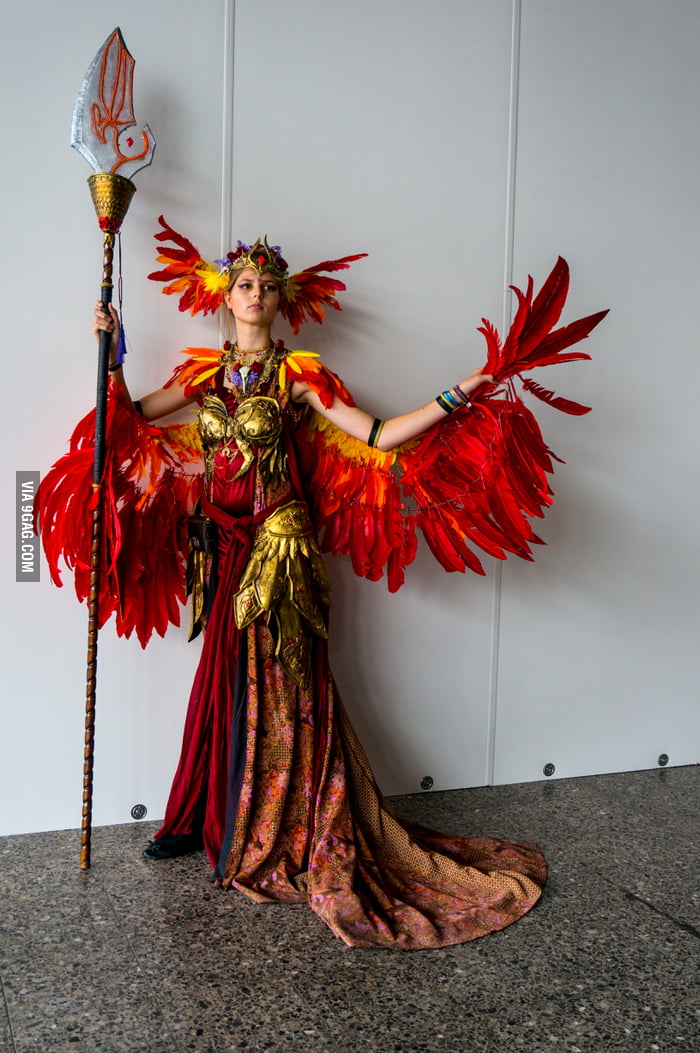 Handmade and original design phoenix costume by Crescent Crimson Dragon ...
