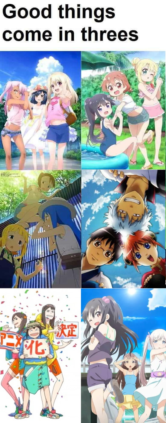 What are some of the most popular and well known trios in anime  Quora