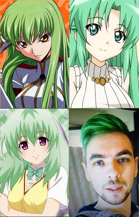 Green haired Anime girls are so cute - 9GAG