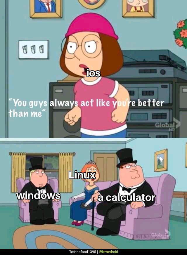 IOS vs android iOS vs linux iOS vs a calculator - 9GAG