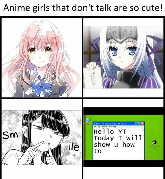 Are mute anime girls a thing now 9GAG