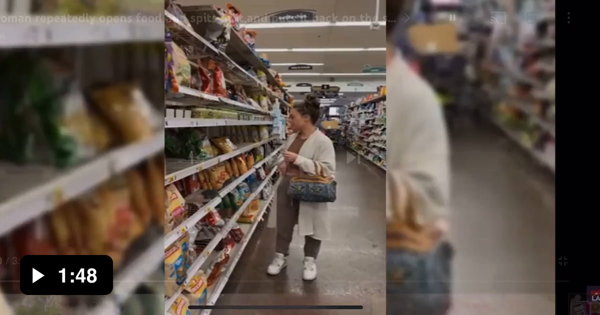 Trash. Records herself tampering with food / spitting it back in bag, for 9 minutes. Libby