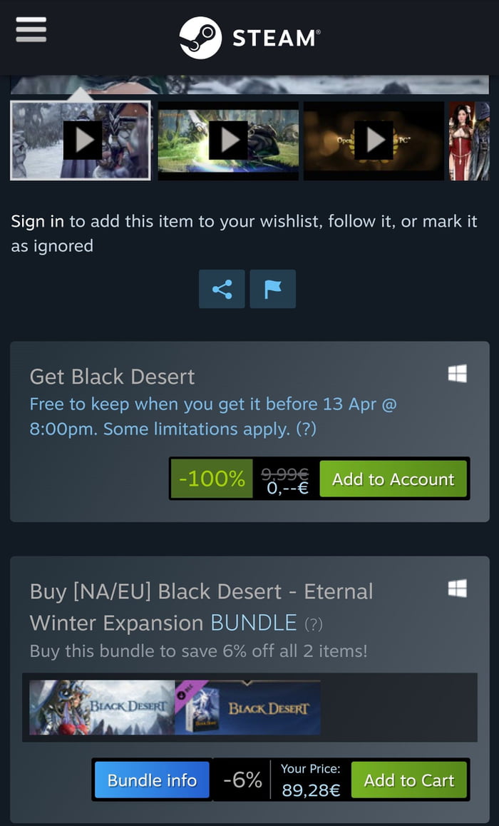 Black Desert Free On Steam Until 13 04 9GAG