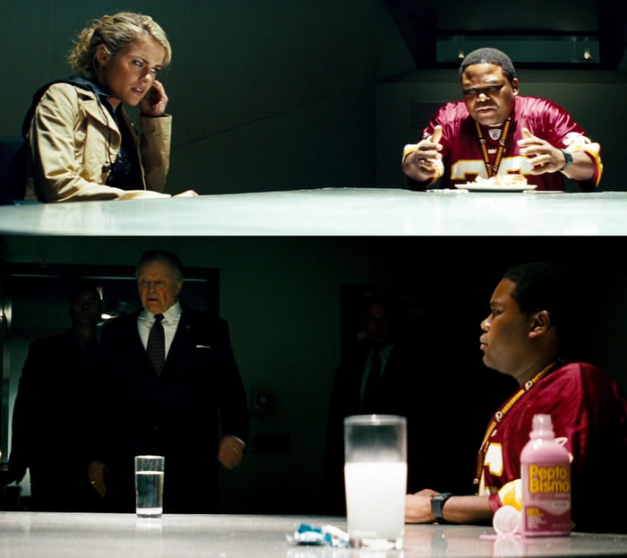 In Transformers (2007), Glen eats a whole plate of donuts in the