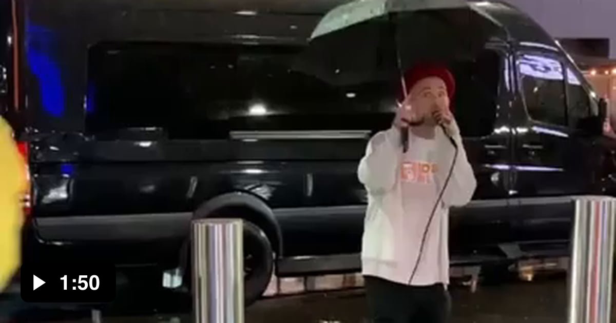 Fat Joe saw a local rapper (kosha dillz) rapping in the rain outside
