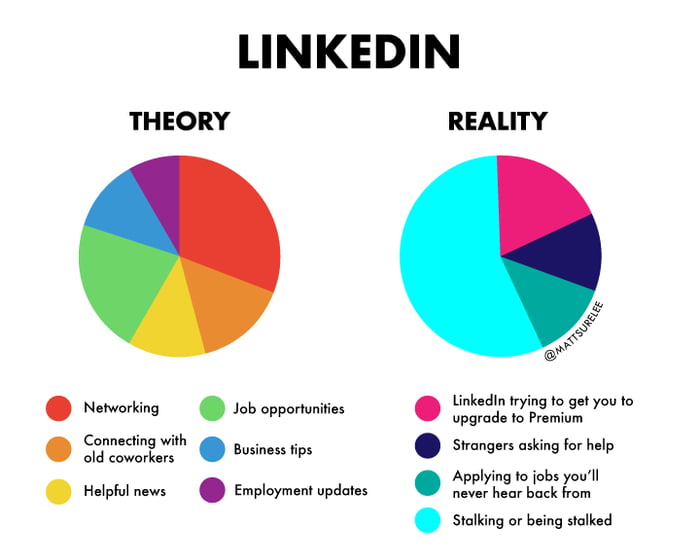 LinkedIn Theory Vs Reality 9GAG LinkedIn Theory Vs Reality 9GAG