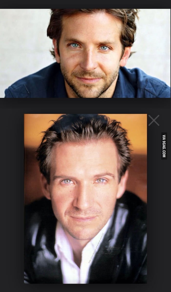 Ralph Fiennes(Voldemort) and Bradley Cooper, almost twins ...