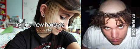 Trying A New Hairstyle 9gag
