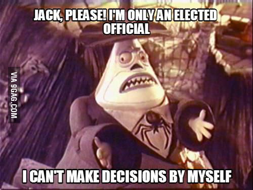 I think The Nightmare Before Christmas had politics down 20 years ago