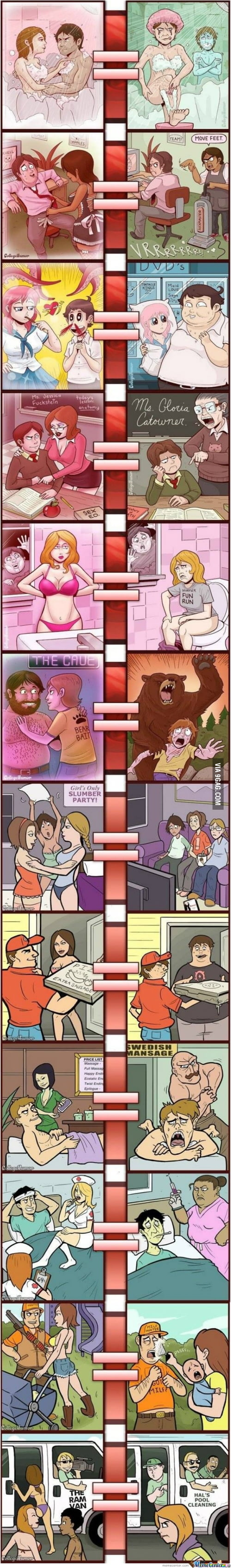 Porn vs real life - 9GAG