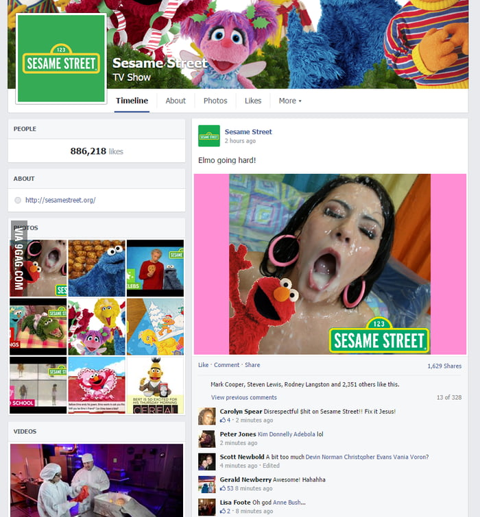 So Sesame Street Fb Page Got Hacked 9gag
