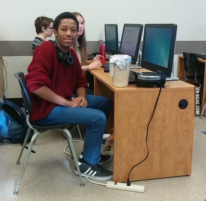 This hero came in our programming class and blessed us with waffles ...