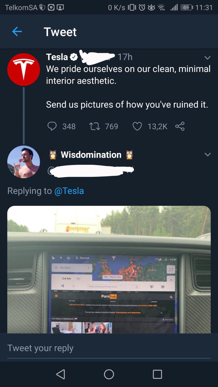 Tesla tinder pornhub