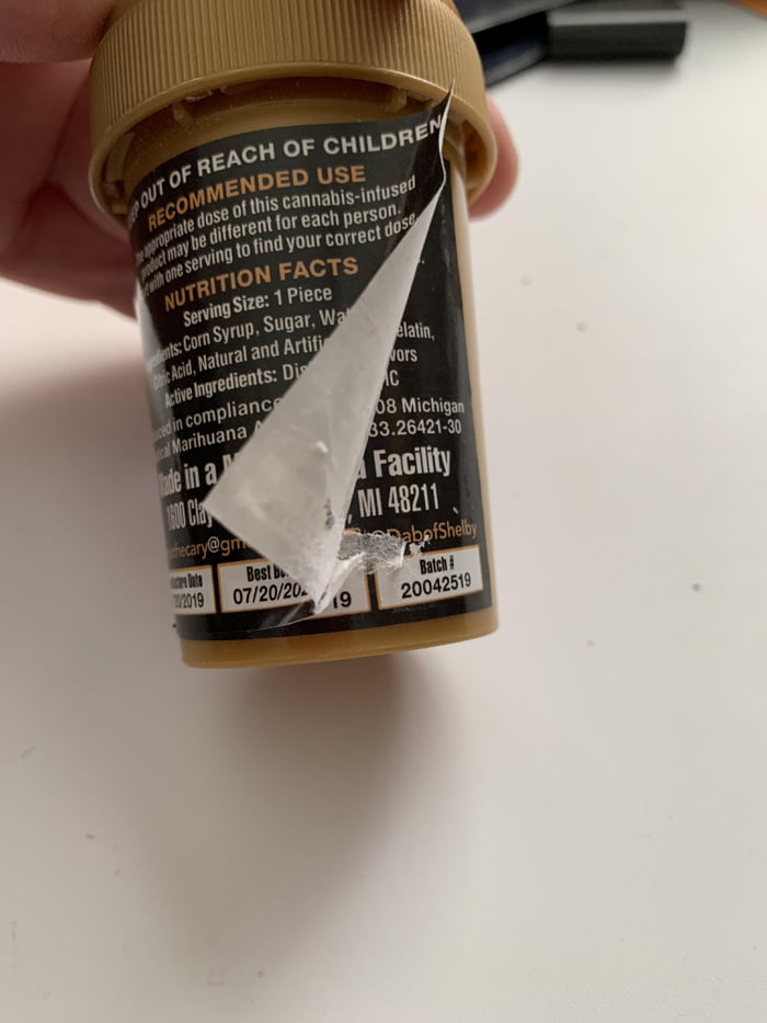 Reputable Dispensary recovered expired label with a different date 9GAG