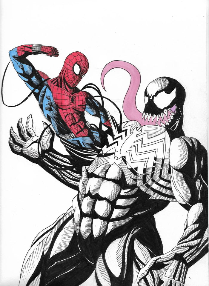 Venom from Spiderman color drawing by Guilherme Silveira  No 2211