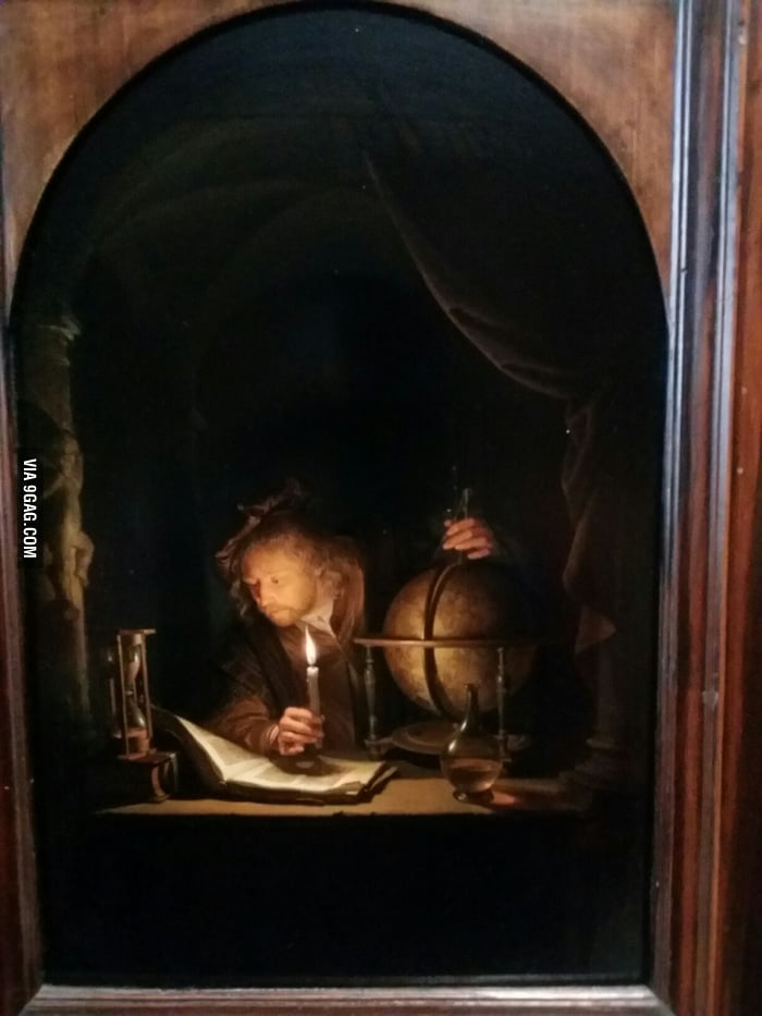 My favorite painting ever, Gerrit Dou- Astronomer by candlelight. Any ...