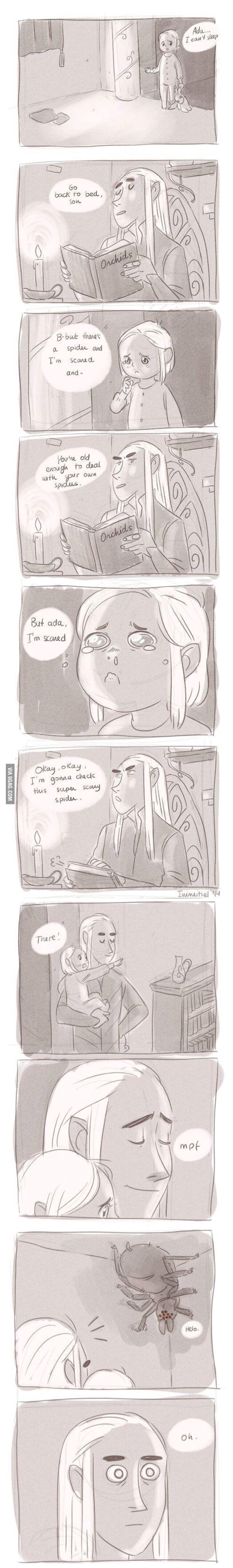 Thranduil And Little Legolas - 9gag