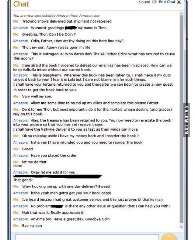 Best customer service I've ever seen LOL 9GAG