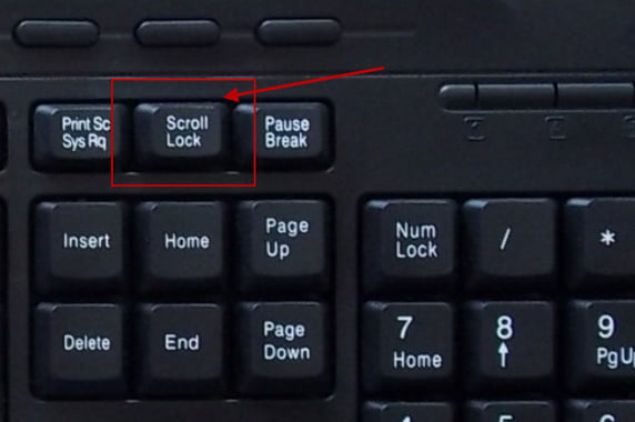 scroll lock key on laptop