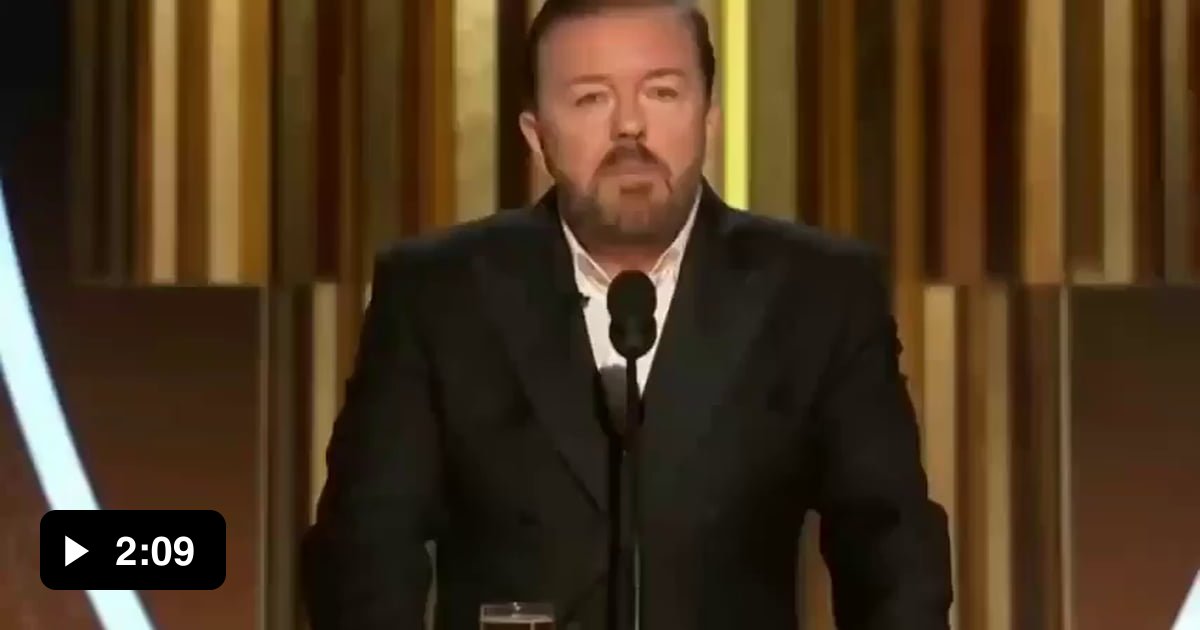 Ricky Gervais exposing Hollywood in Golden Globes - 9GAG