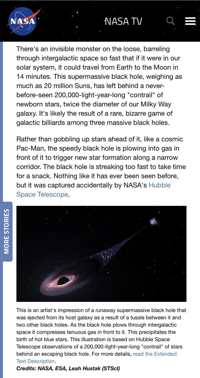 Nasa Warns Of An “invisible Monster” Of A Black Hole On The Loose 9gag 0868