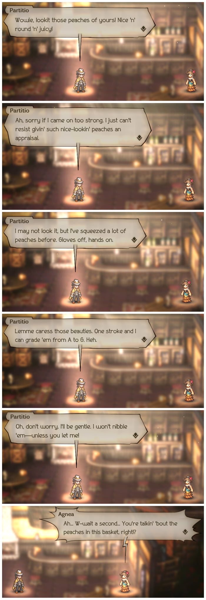 Partitio on Peaches (full dialog) (kinda) 9GAG