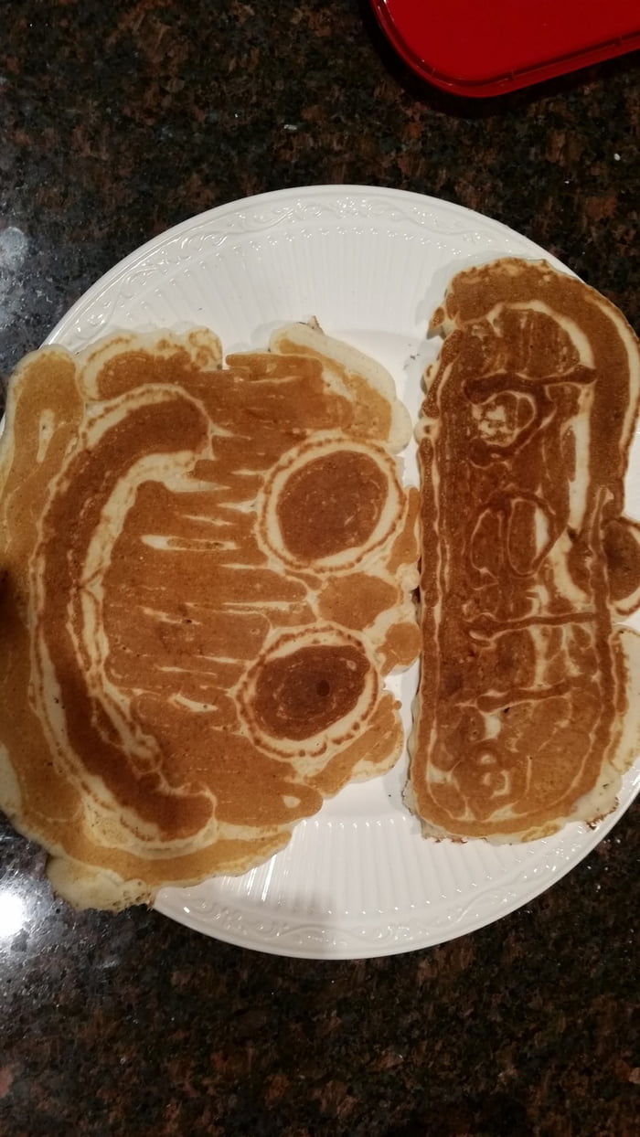 My first attempt at artistic pancakes - 9GAG