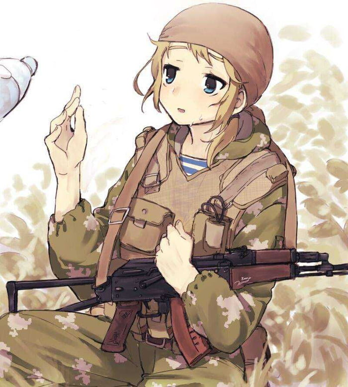 Anime girls with guns part 410. 9GAG