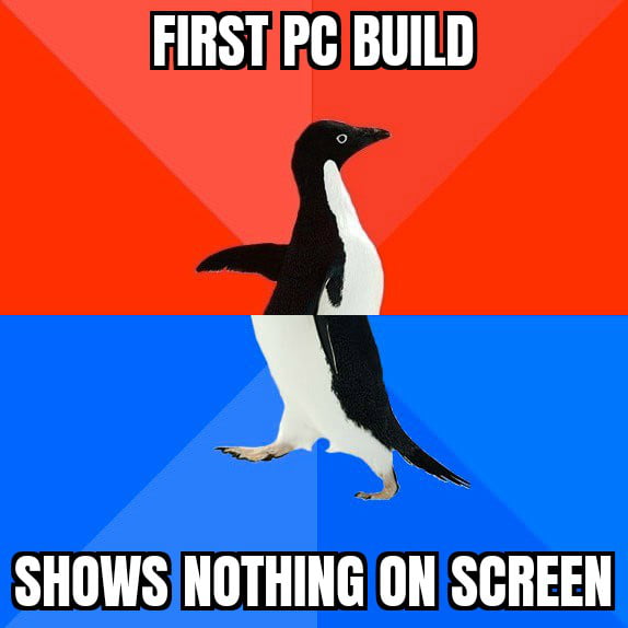 I've built my first PC but when I connect It to the TV so I can install