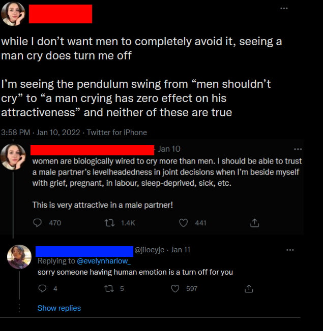 Crying men are unattractive apparently - 9GAG