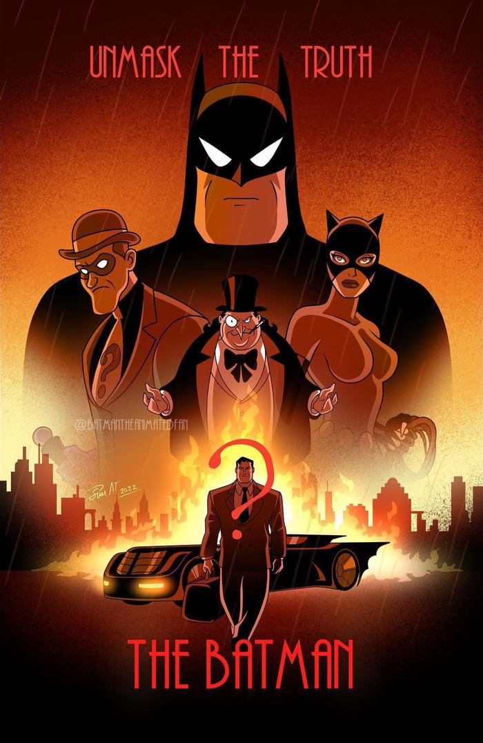 The Batman poster in TAS style by Simon AT - 9GAG