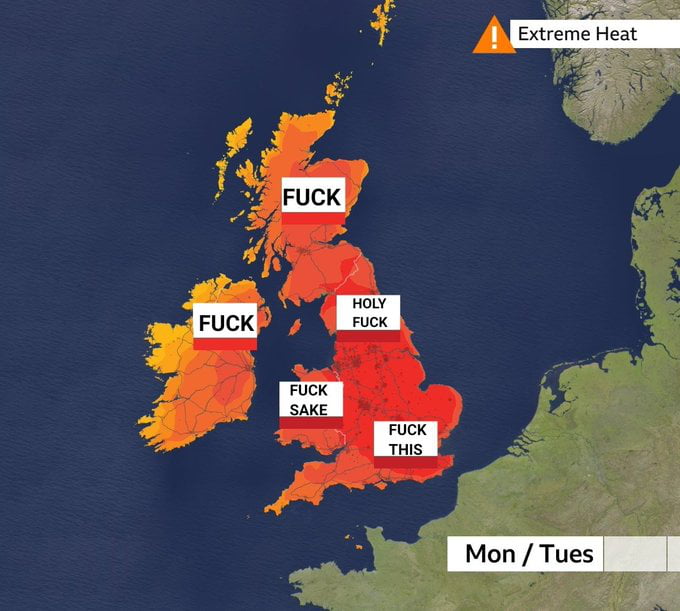 Temperatures For The next Couple Of Days 9GAG