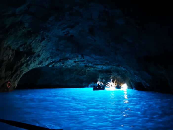 Grotta Azzurra on Capri Island is really beautiful. - 9GAG