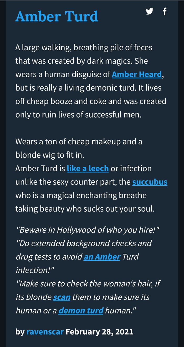 Amber Turd On Urban Dictionary 9GAG