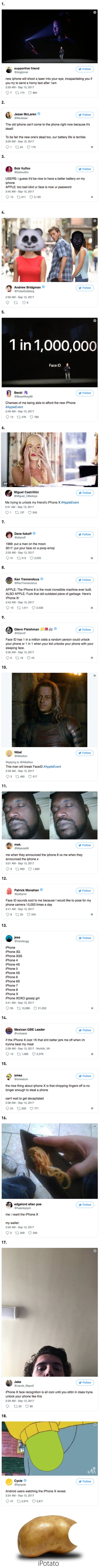 18 Tweet Reactions to Apple's iPhone X Event
