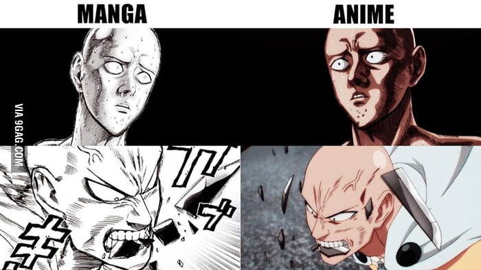 One Punch Man Manga Vs Anime 9gag