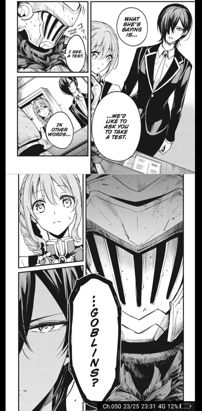 Before He S Promoted To A Higher Rank The Goblin Slayer Must Be Tested 9gag