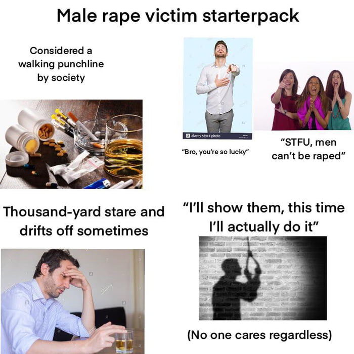 The male rape victim starterpack - 9GAG