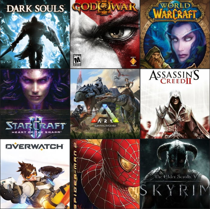 3x3 grid of games that stuck with me the most. What are yours? - 9GAG