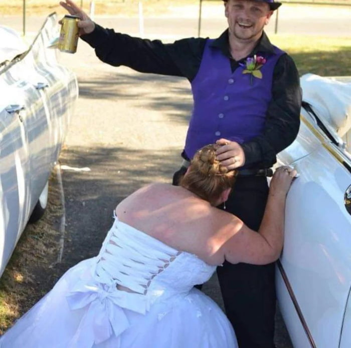 When Will People Learn This Is Too Trashy For Wedding Photos Gag