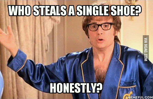working at a shoe store